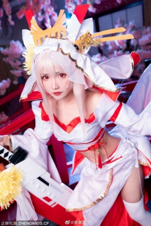 【COS正片】碧蓝航线绫波花嫁cos 绫波柚鬼神之华裳 cn紫氯氯